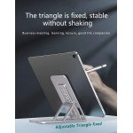Wholesale Universal Aluminum Metal Adjustable Cell Phone Stand for Desk Foldable Dock for All Phones, iPad Pro, Tablets (Silver)